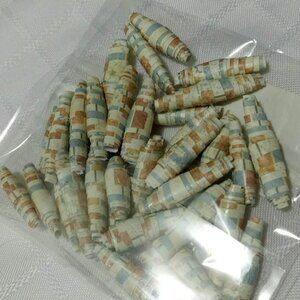 One-of-a-kind handmade/hand rolled paper beads/jewelry making/craft supplies/DIY